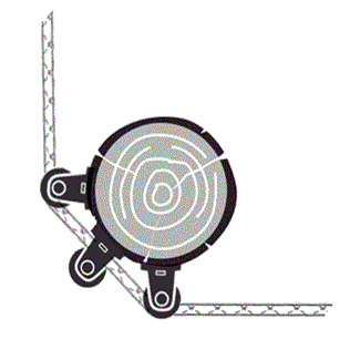 Better solution: use a third Roller Insulator to prevent the braid from being dislodged