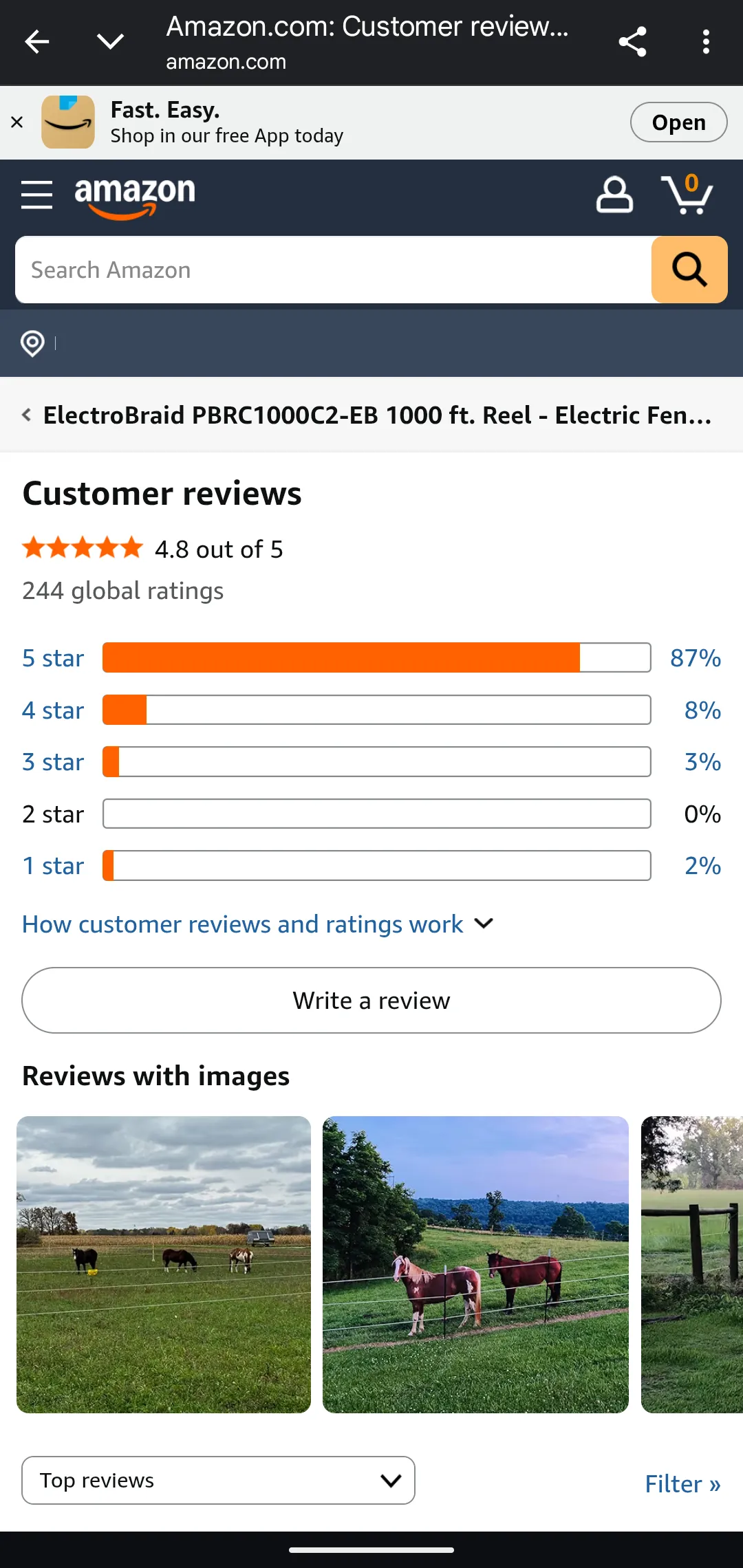Amazon Rating Summary Mobile